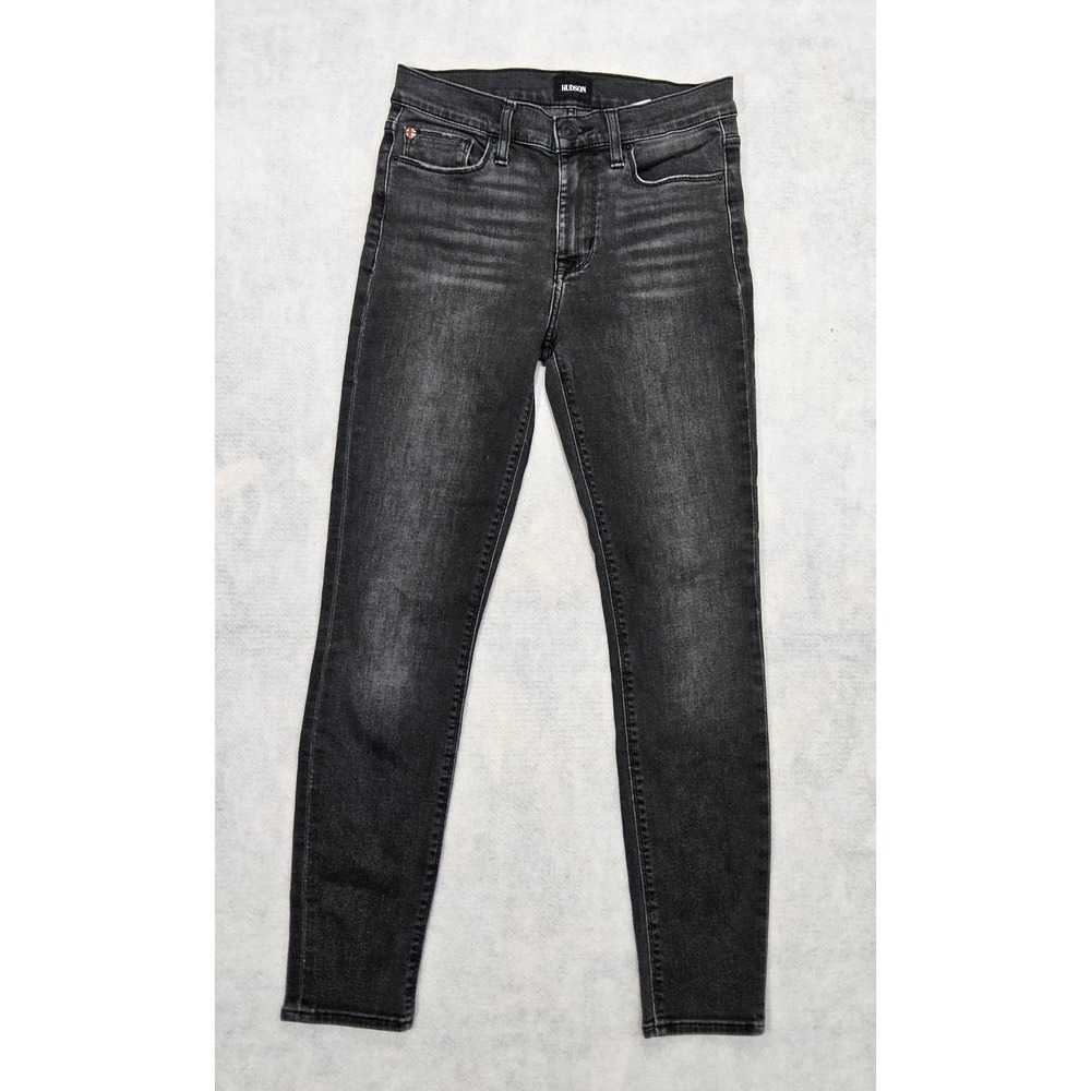 Hudson Jeans Womens Sz 26 Blair Super Skinny Black Ankle Cropped
